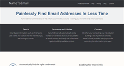 Desktop Screenshot of nametoemail.com