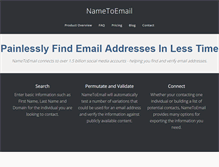 Tablet Screenshot of nametoemail.com